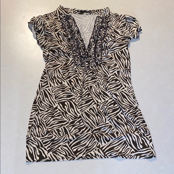 brown zebra blouse - Picture 1 of 1